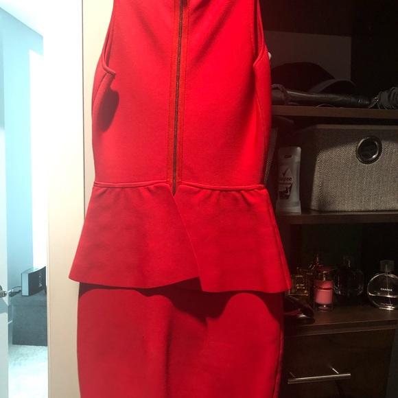 Bcbg red peplum dress - Picture 2 of 5